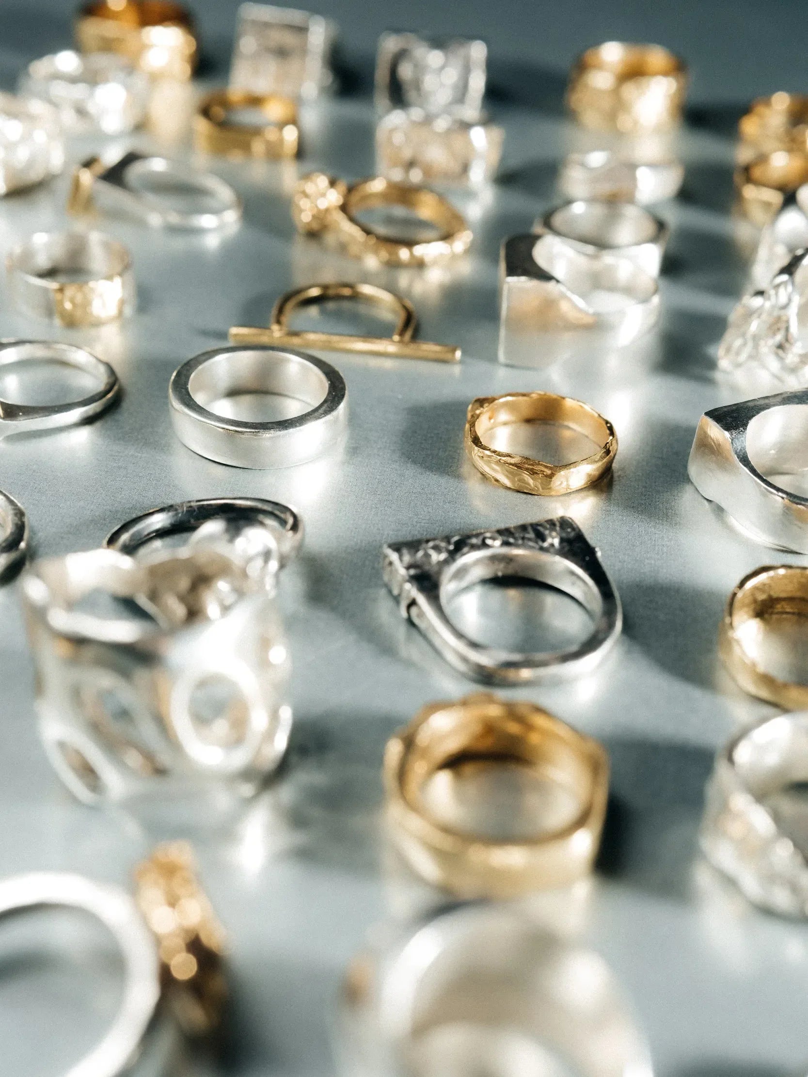 Handmade Darling Textured Band Ring luxury premium metal finish, polished finish, full view