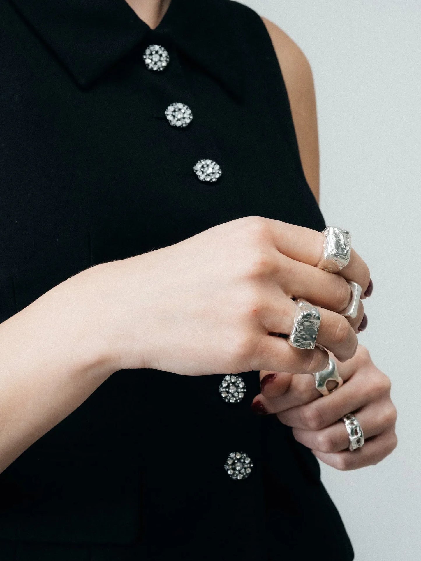 Rosa Signet Ring unique handcrafted ring, premium metal, statement piece, product detail