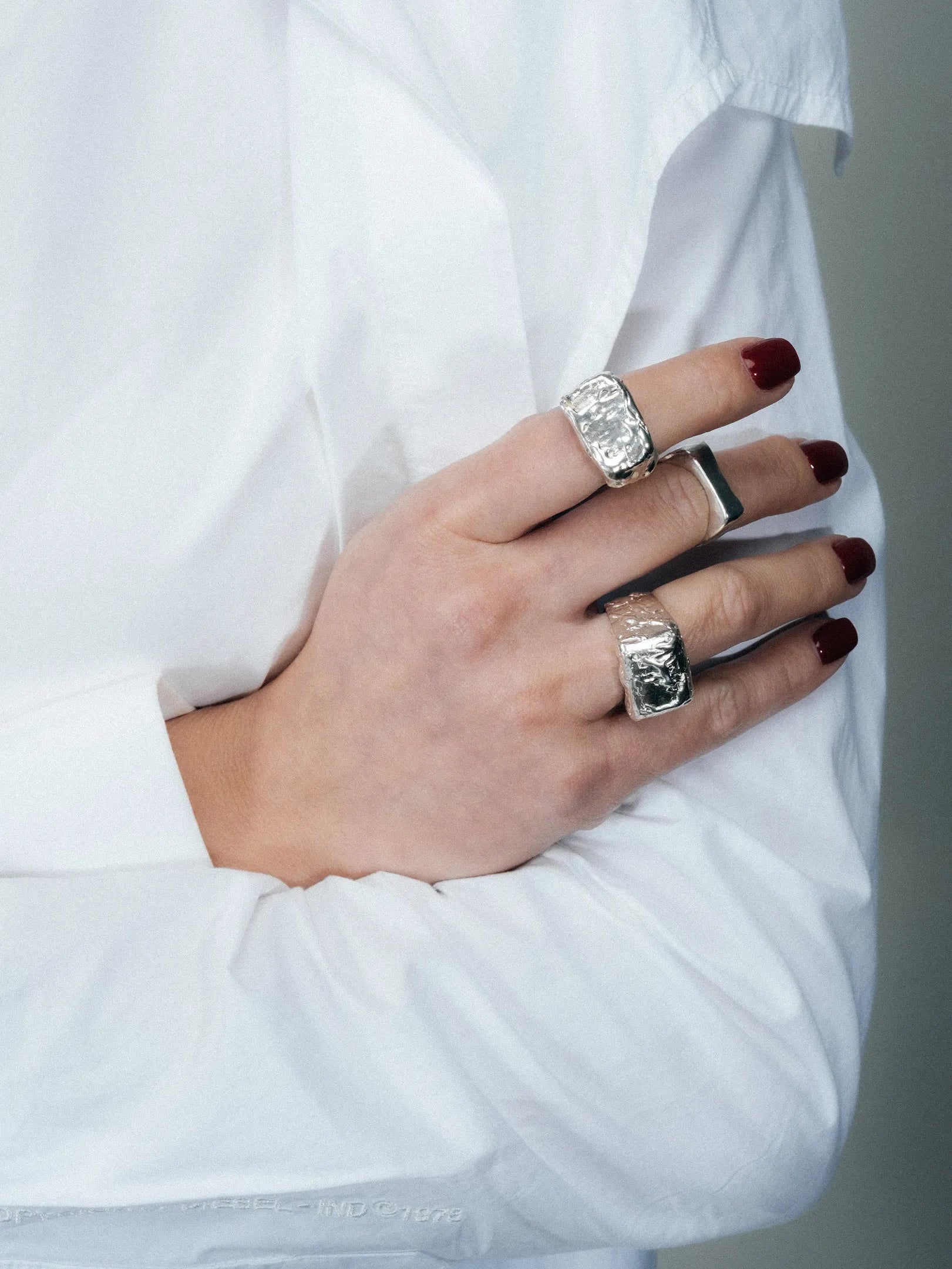 Handmade Grace Bow Ring luxury jewelry, Sterling silver, luxurious look, front view