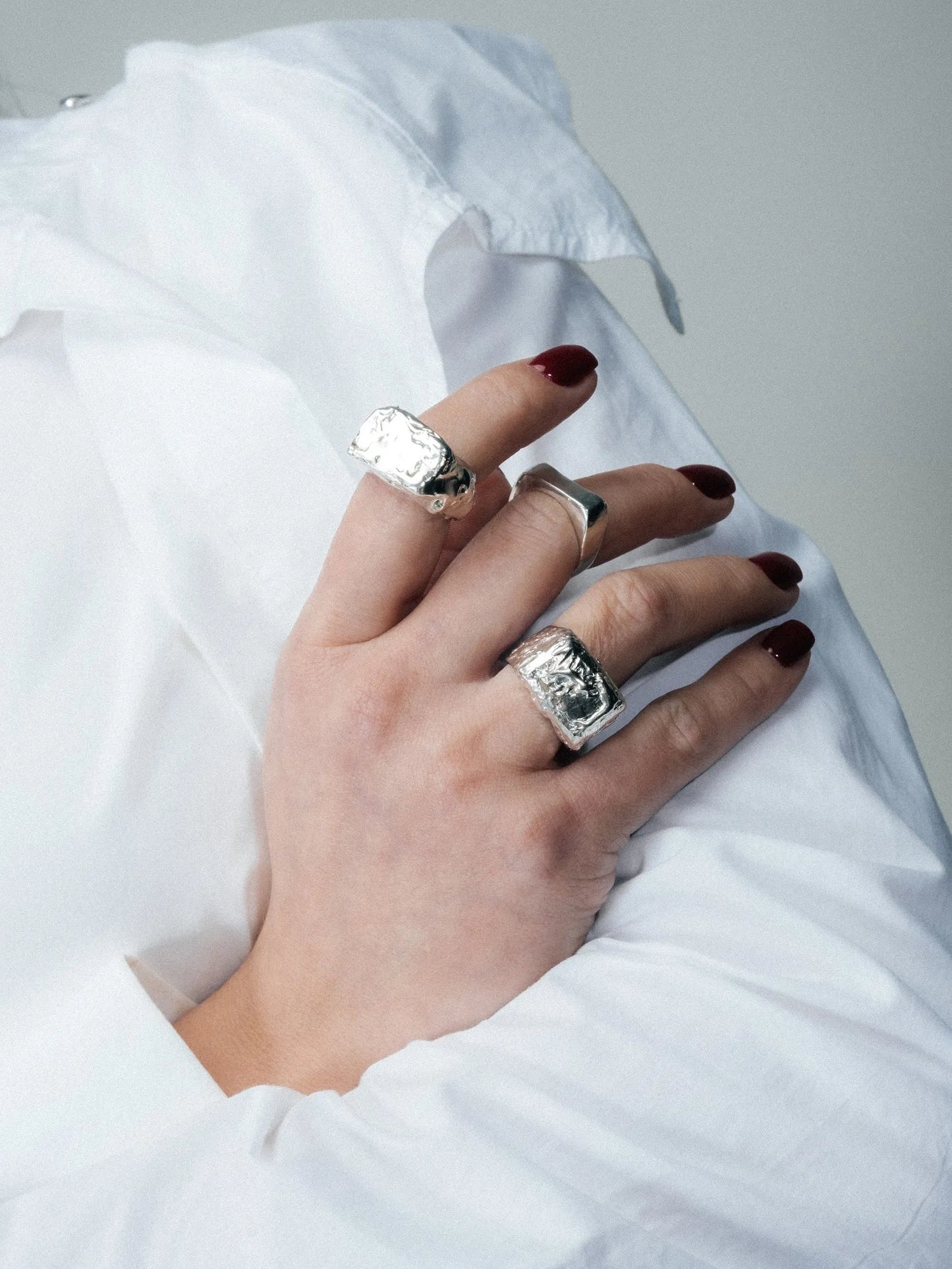 Artisan Molten Bubble Ring in premium 18ct Gold Vermeil, refined finish, angle view