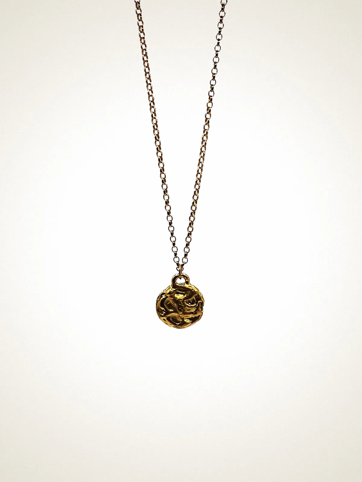 Handmade Moon Pendant luxury premium metal finish, polished finish, full view