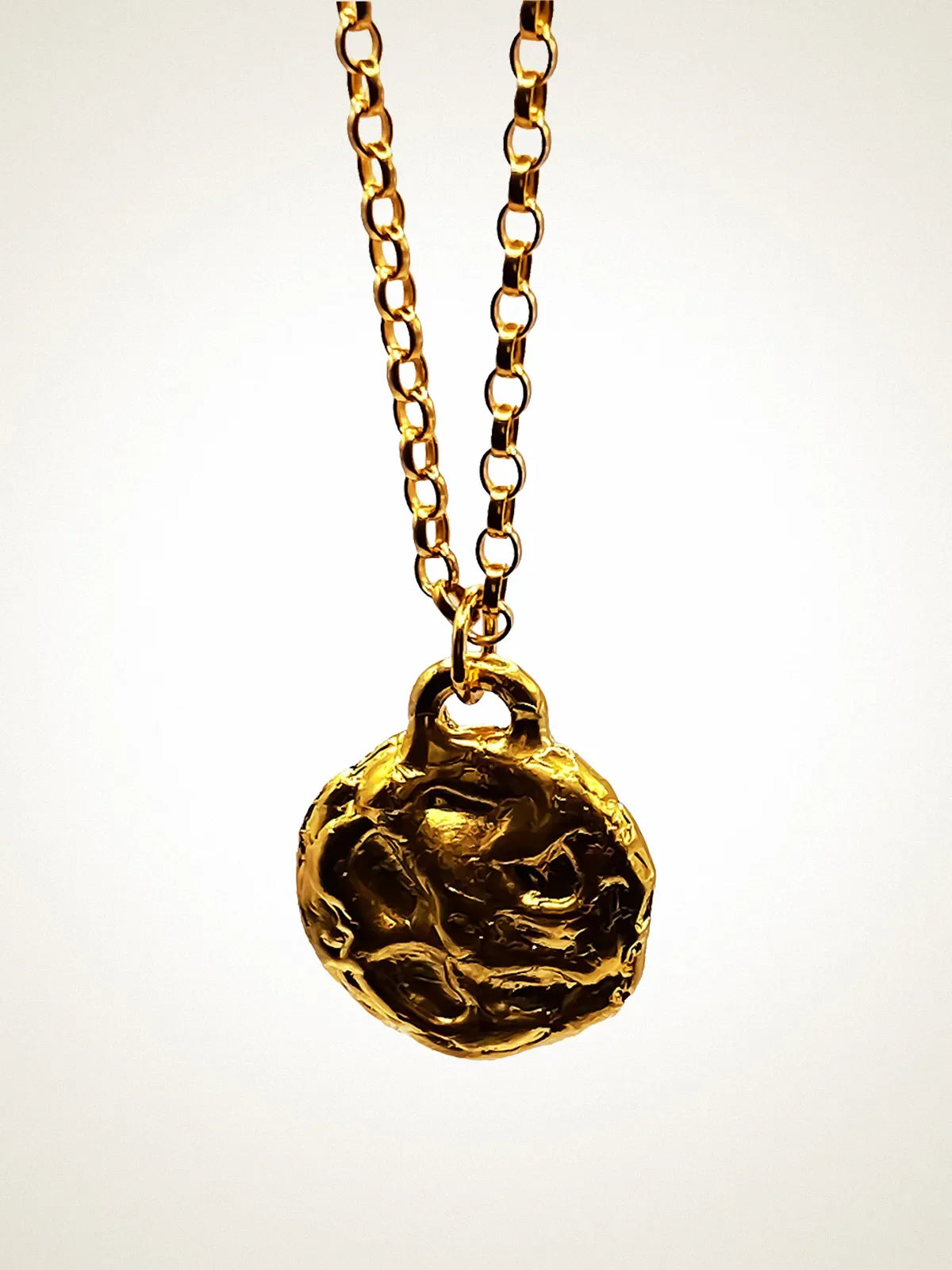 Handcrafted Moon Pendant in Sterling silver, artisan jewelry, elegant design