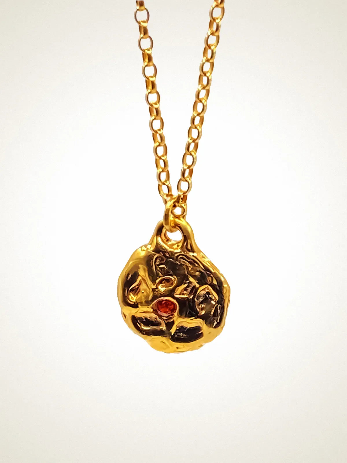 Handcrafted Moon Gem Pendant in Sterling silver, artisan jewelry, elegant design