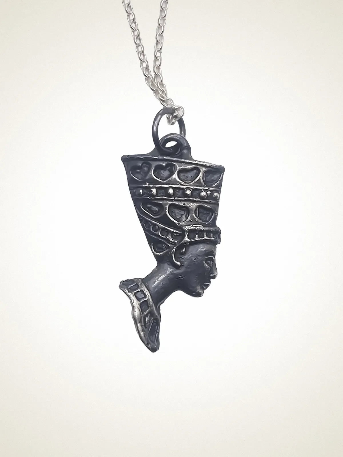 Nefertiti Necklace artisan designer necklace in premium metal, chic style, different perspective