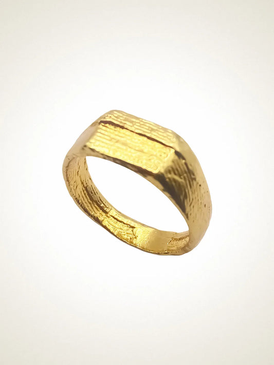 Handcrafted Oceanpressed Ring in Sterling silver, artisan jewelry, elegant design