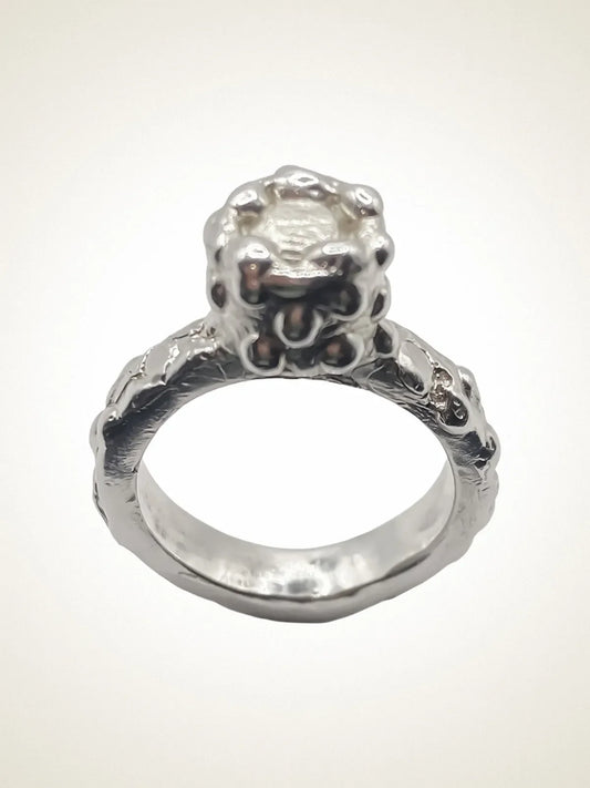 Handcrafted Orbit Ring in Sterling silver, artisan jewelry, elegant design