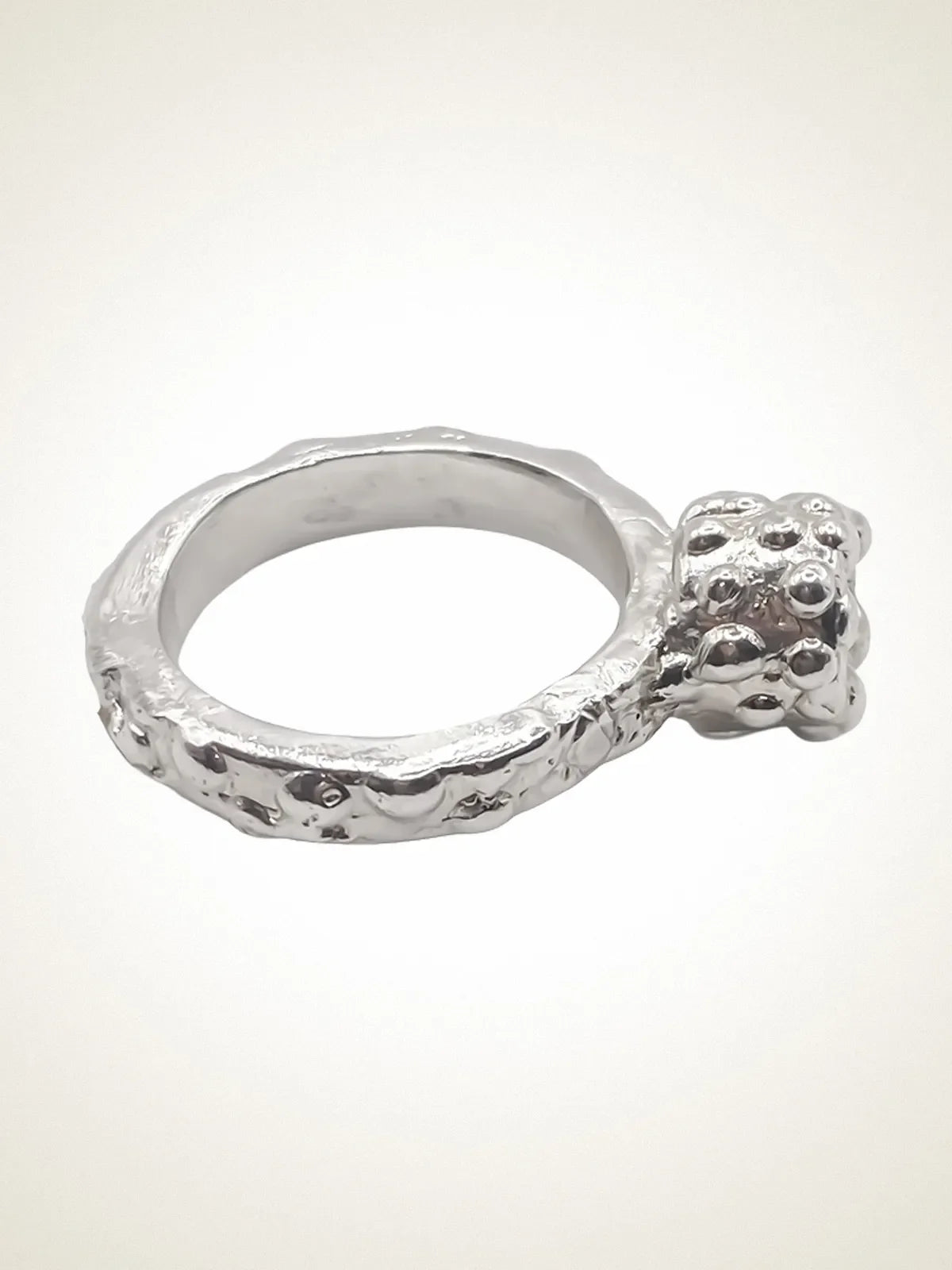 Orbit Ring artisan designer ring in 18ct Gold Vermeil, chic style, different perspective