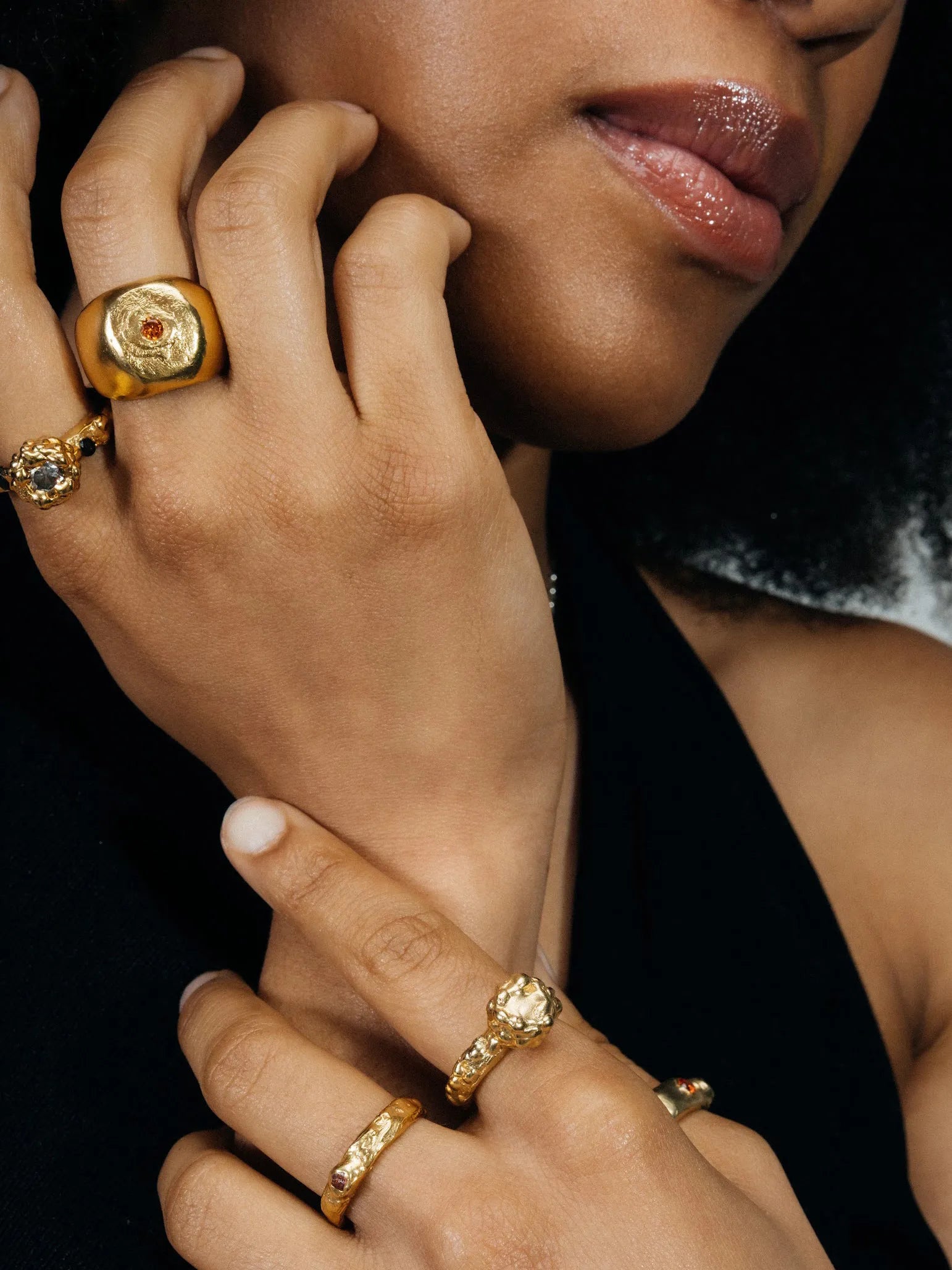 Orbit Ring unique handcrafted ring, 18ct Gold Vermeil, beautiful craftsmanship, product detail