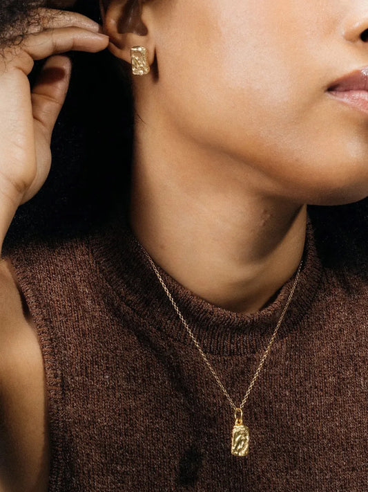 Rectangular Sculpted Earrings