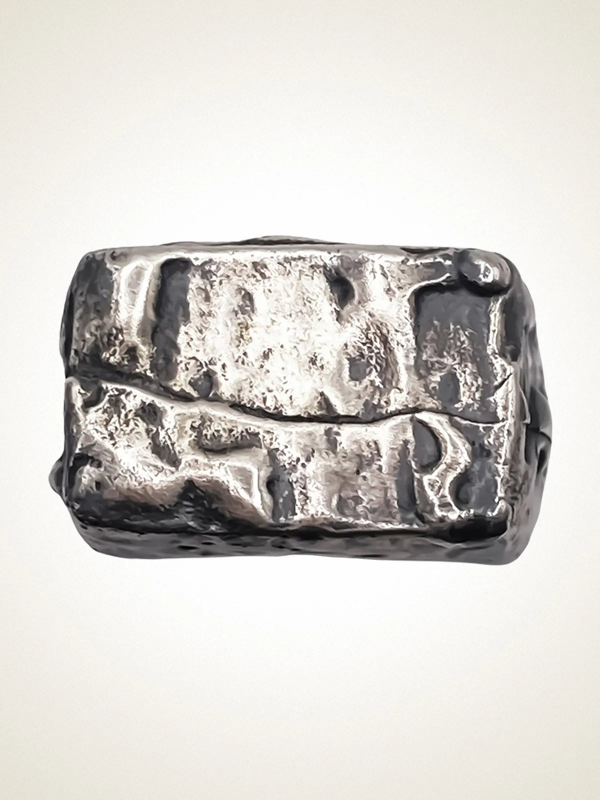 Artisan Rosa Signet Ring in premium Sterling silver, minimal design, angle view