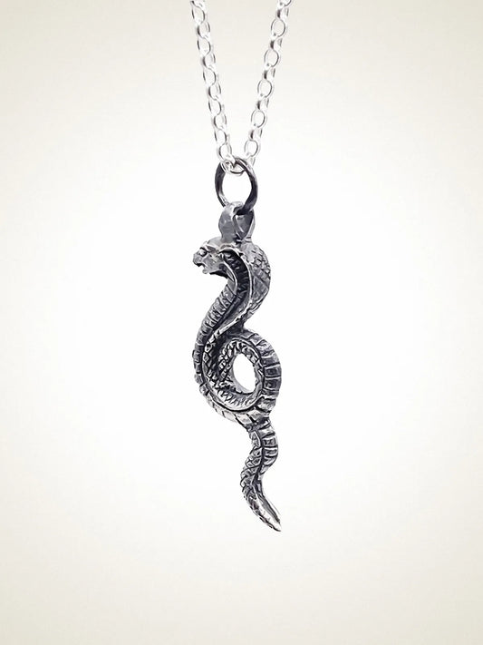 Handcrafted Uraeus Necklace in Patina, artisan jewelry, elegant design