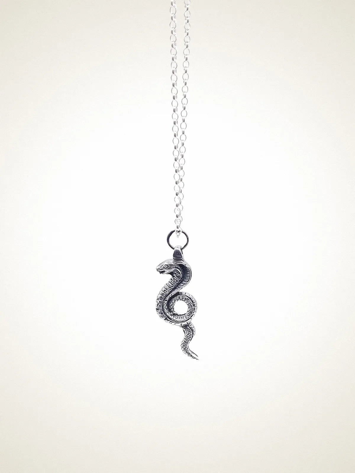 Premium Uraeus Necklace handmade in premium metal, classic design, worn view