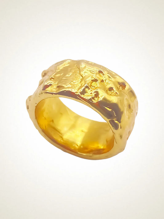 Handcrafted Stone Set Band in Sterling silver, artisan jewelry, elegant design