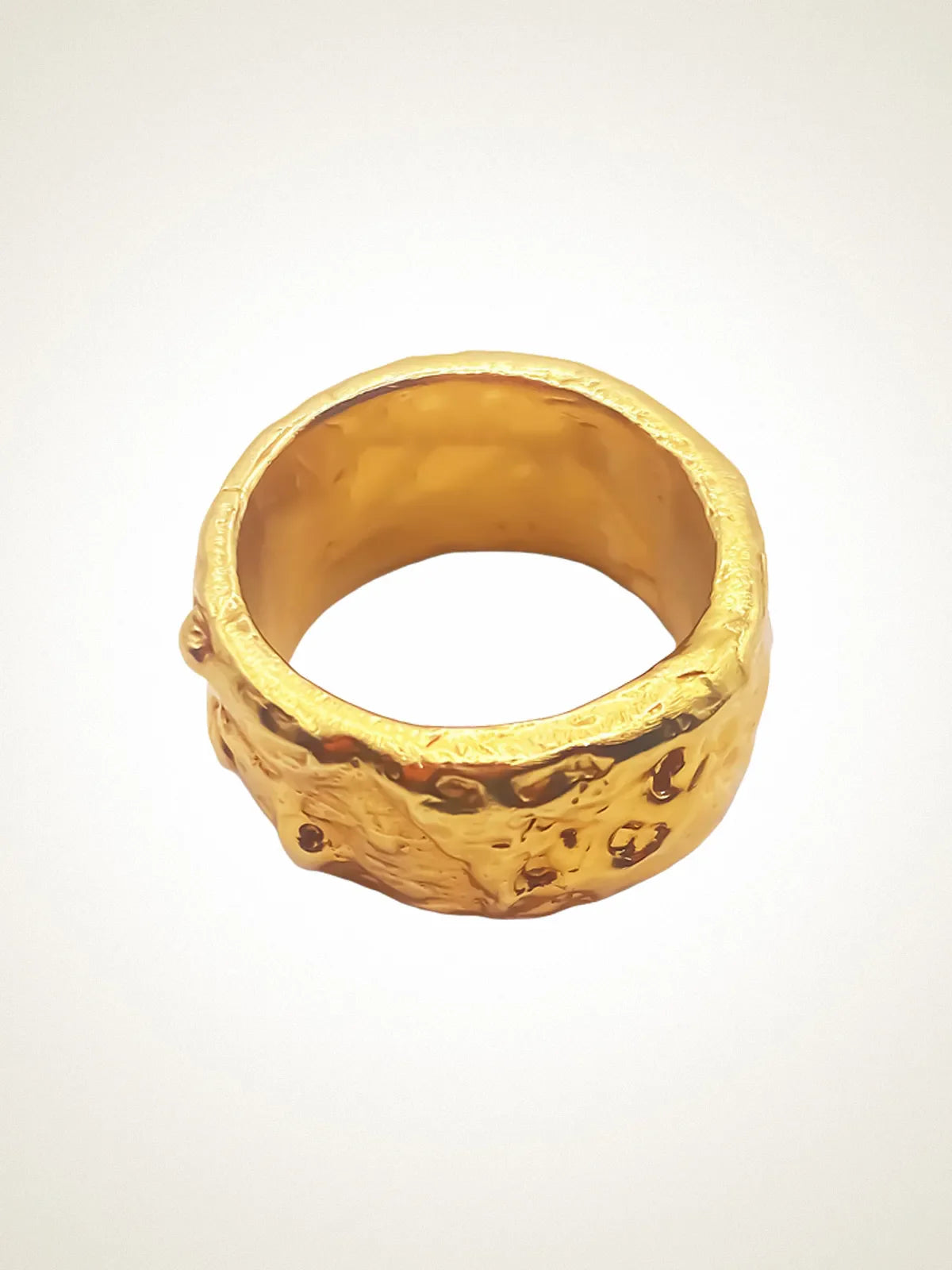 Premium Stone Set Band handmade in premium metal, classic design, worn view