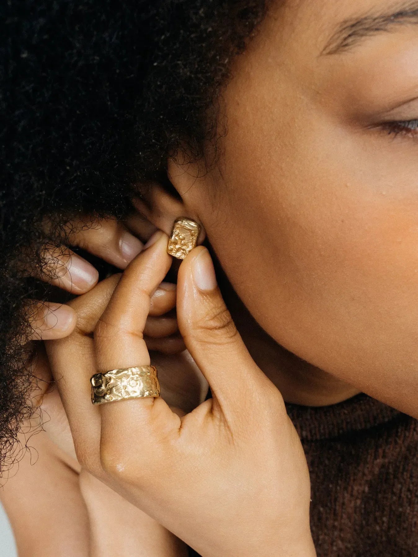 Stone Set Band artisan crafted ring in premium metal, timeless style, lifestyle shot