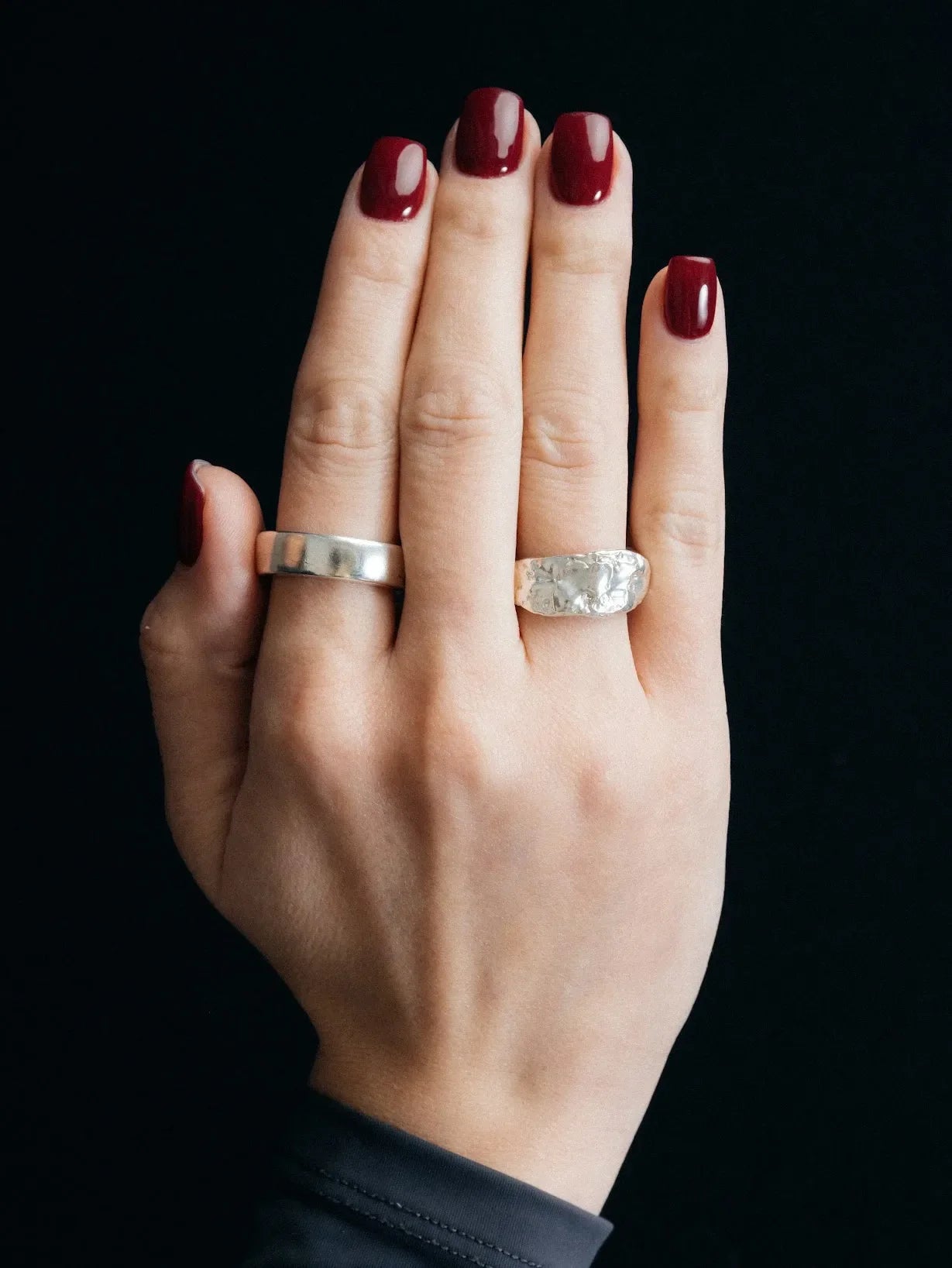 Premium Tessy's Ring handmade in premium metal, classic design, worn view