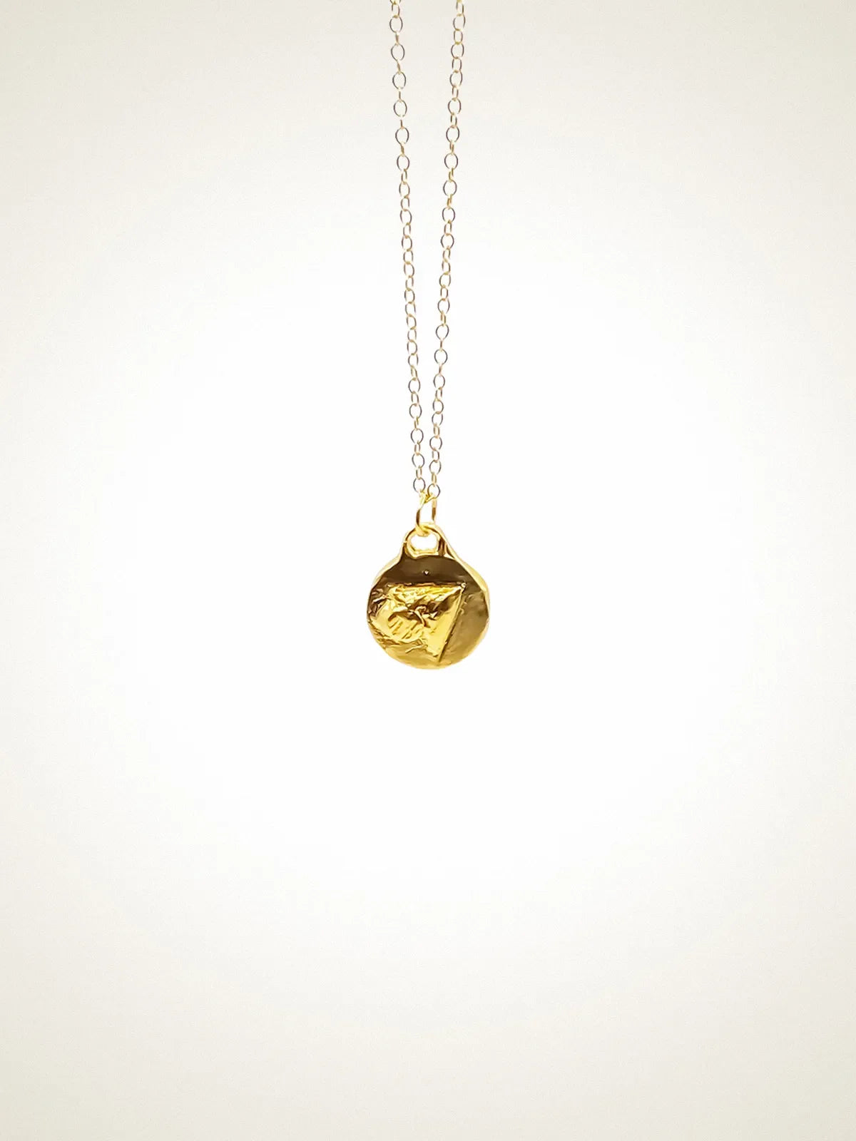 Trainage And Circle Necklace artisan designer necklace in premium metal, chic style, different perspective