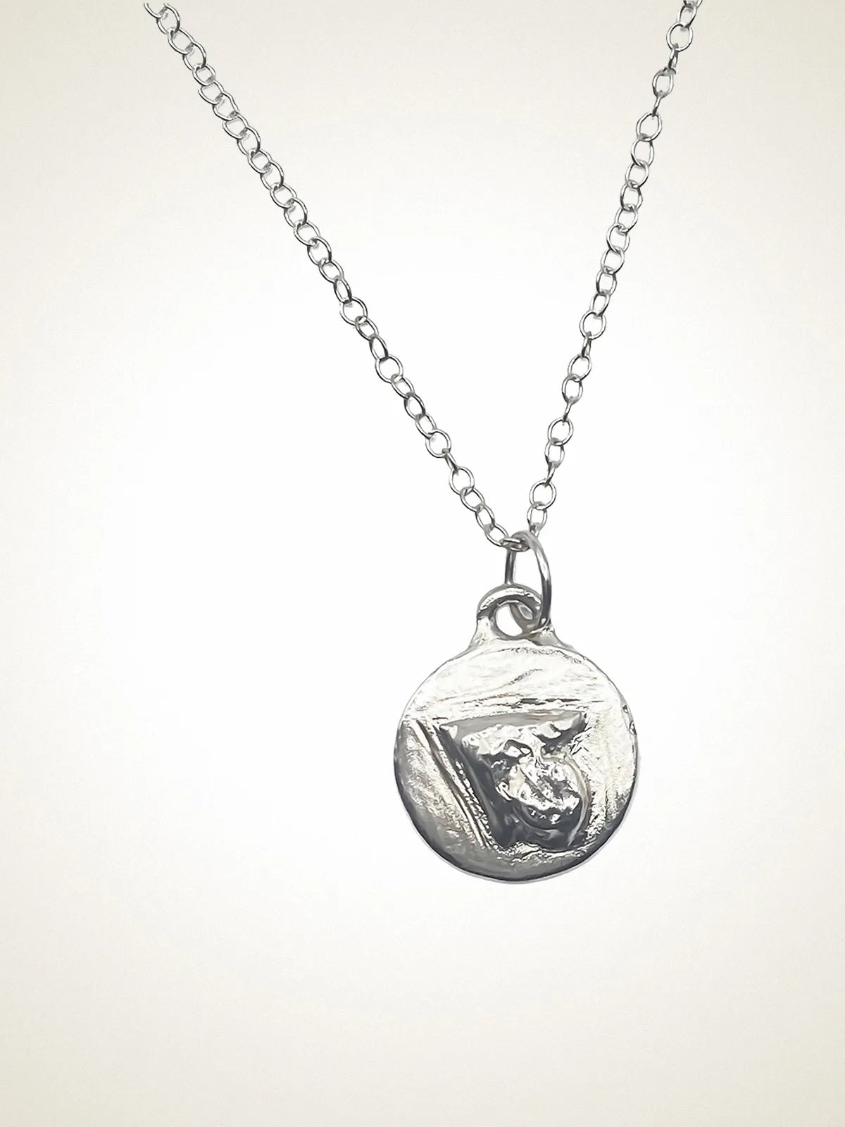 Premium Trainage And Circle Necklace handmade in premium metal, classic design, worn view