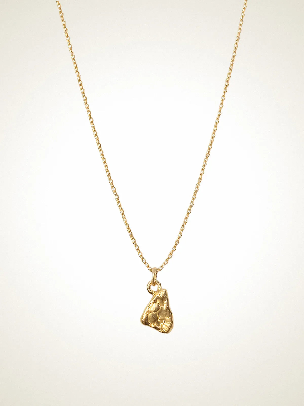 Triad Spark Necklace artisan crafted necklace in 18ct Gold Vermeil, timeless style, lifestyle shot