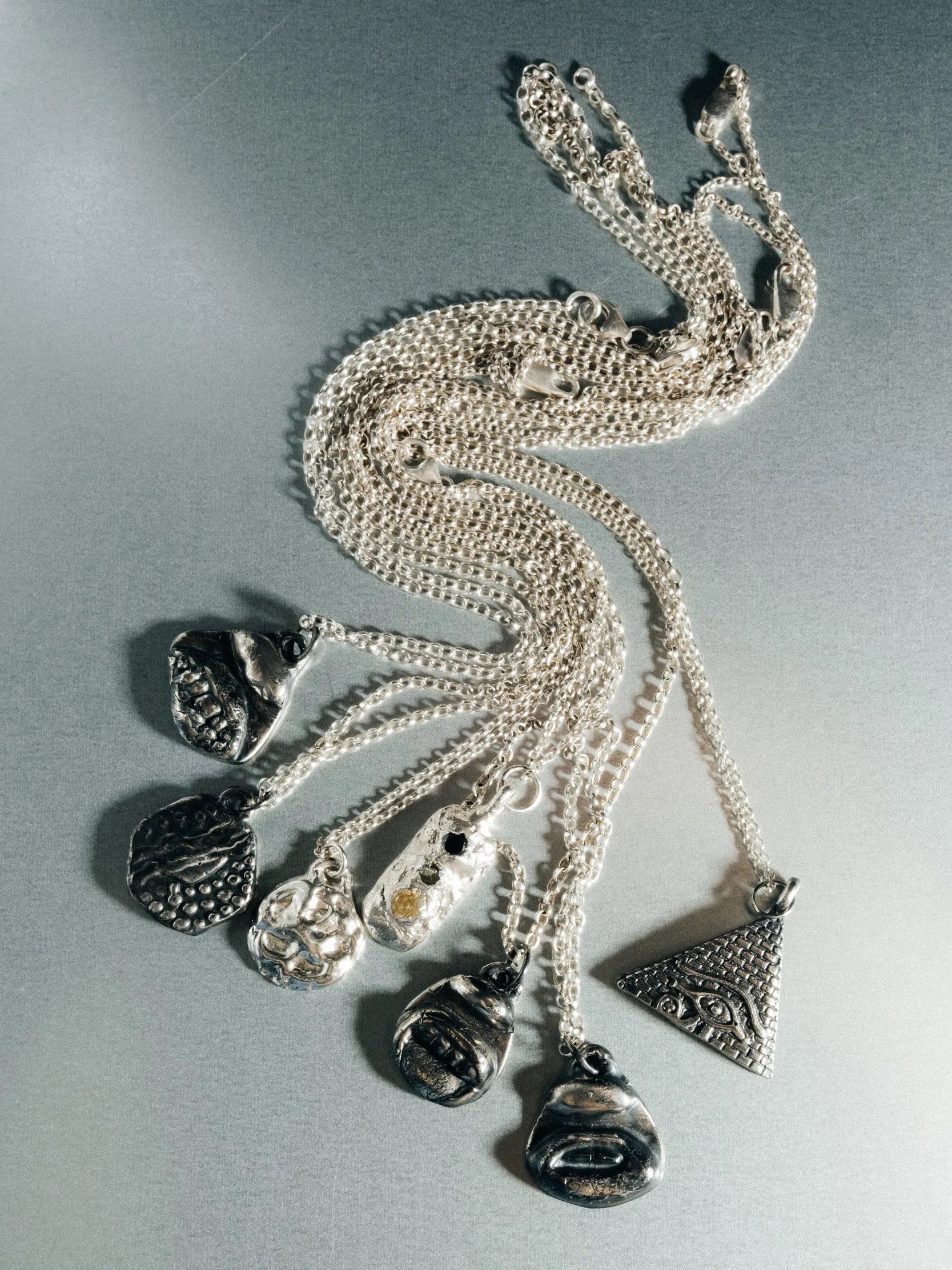 Handmade Another Dotty Necklace luxury premium metal finish, polished finish, full view