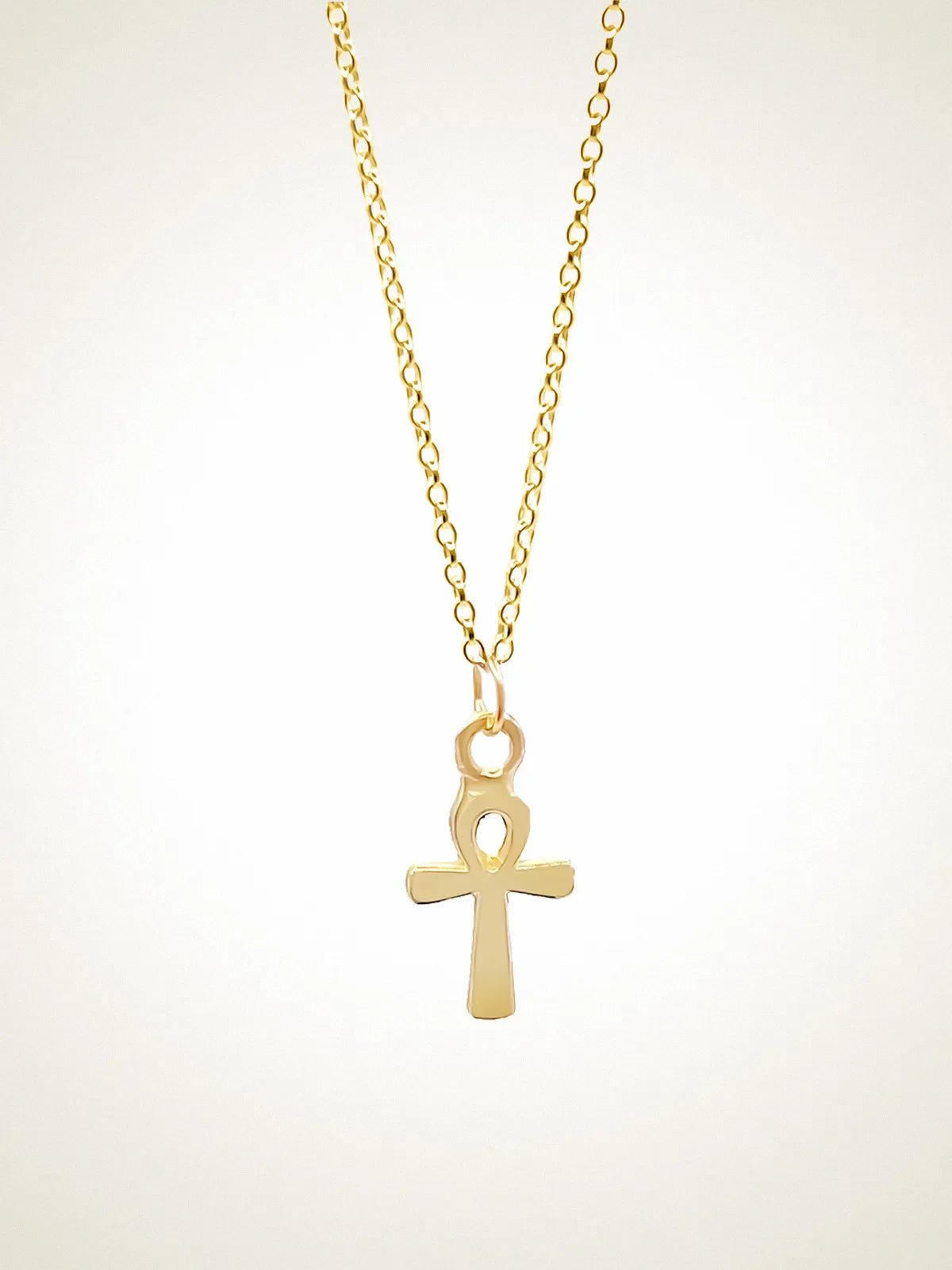 Handcrafted Ankh Necklace in Sterling silver, artisan jewelry, elegant design