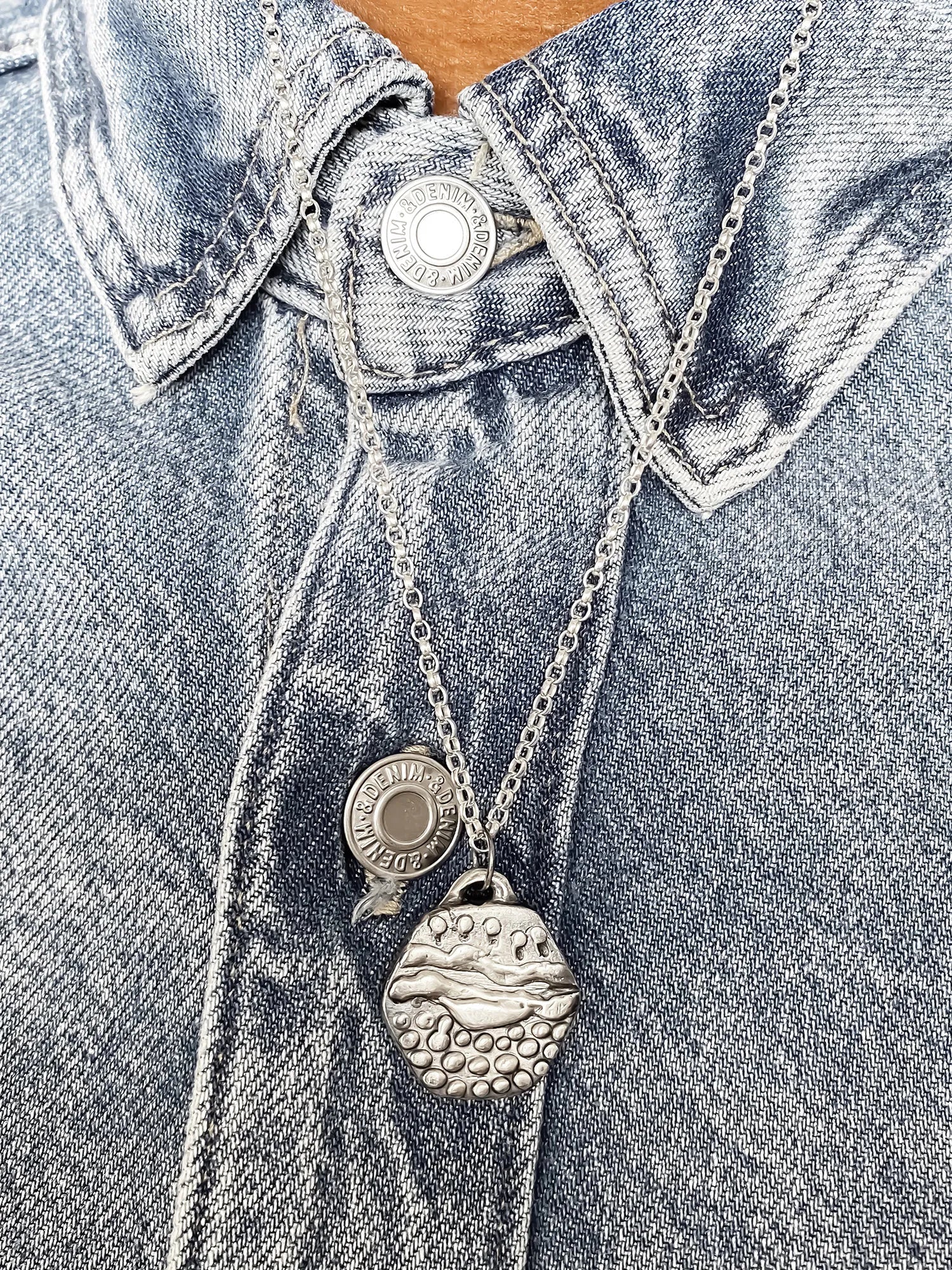 Another Dotty Necklace artisan crafted necklace in premium metal, timeless style, lifestyle shot