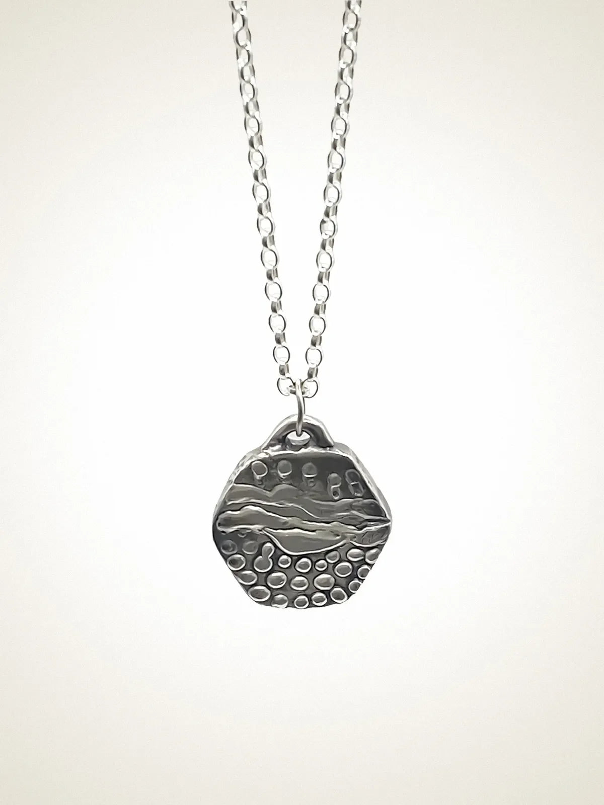 Handcrafted Another Dotty Necklace in Sterling silver, artisan jewelry, elegant design