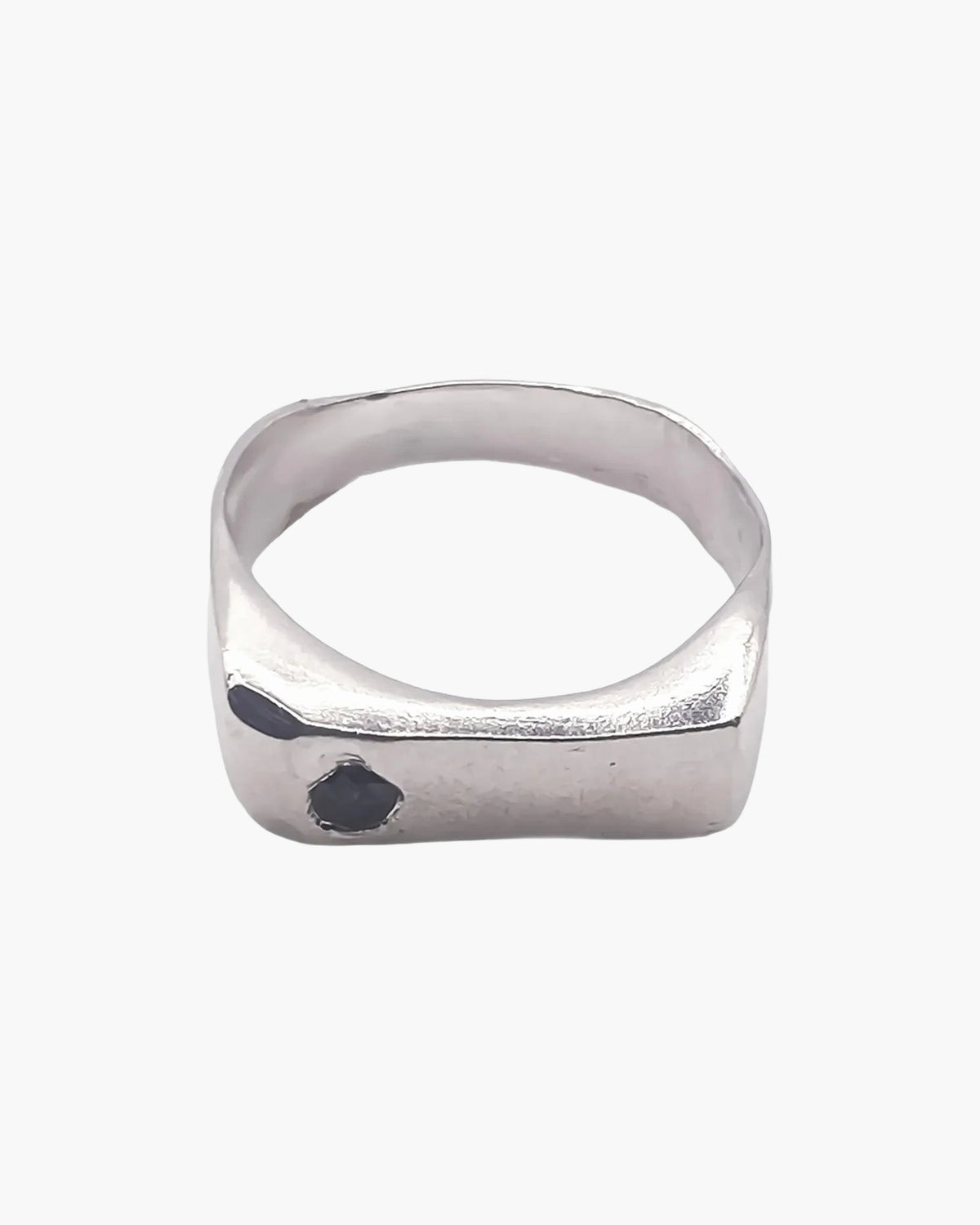 Artisan Grace Bow Gem Ring in premium Sterling silver, refined finish, angle view