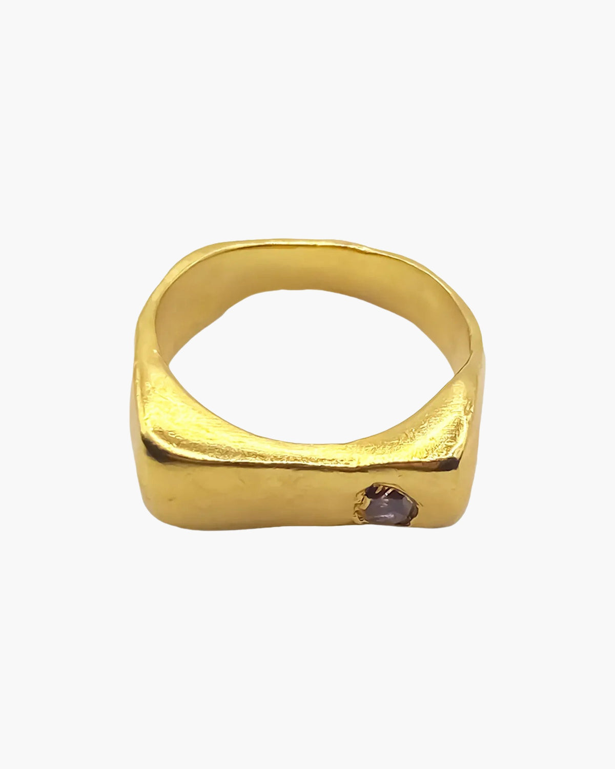 Handcrafted Grace Bow Gem Ring premium 18ct Gold Vermeil jewelry, graceful design, product shot