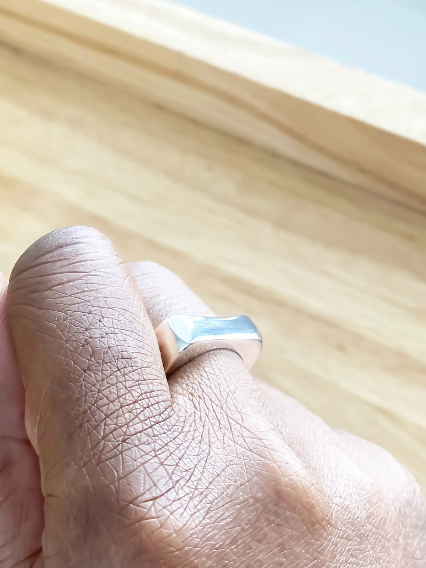 Handcrafted Grace Bow Ring in 18ct Gold Vermeil, artisan jewelry, elegant design, detailed view