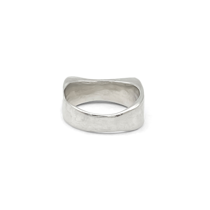 Asymmetric Grace Bow Ring in silver, a unique gold and silver rings design with free shipping