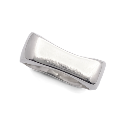 Asymmetric Grace Bow Ring unique gold and silver rings free shipping showcasing a polished silver design