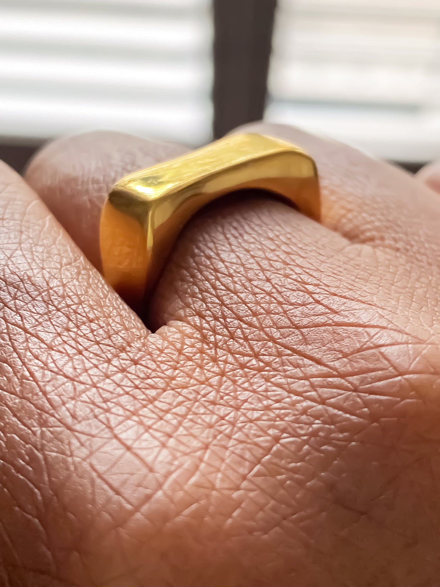 Gold asymmetric ring styled for everyday elegance from MOCA Jewellery