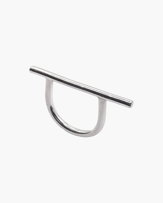 Handcrafted Bar Ring in Sterling silver, artisan jewelry, elegant design