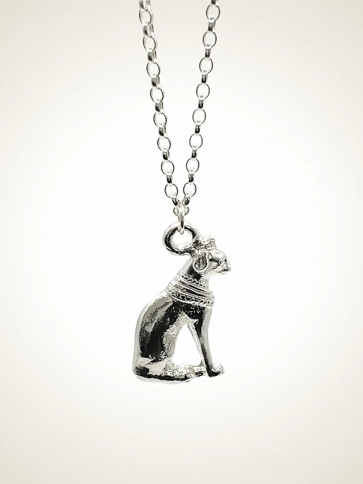 Bast Cat Necklace designer necklace in premium metal, premium quality, side view