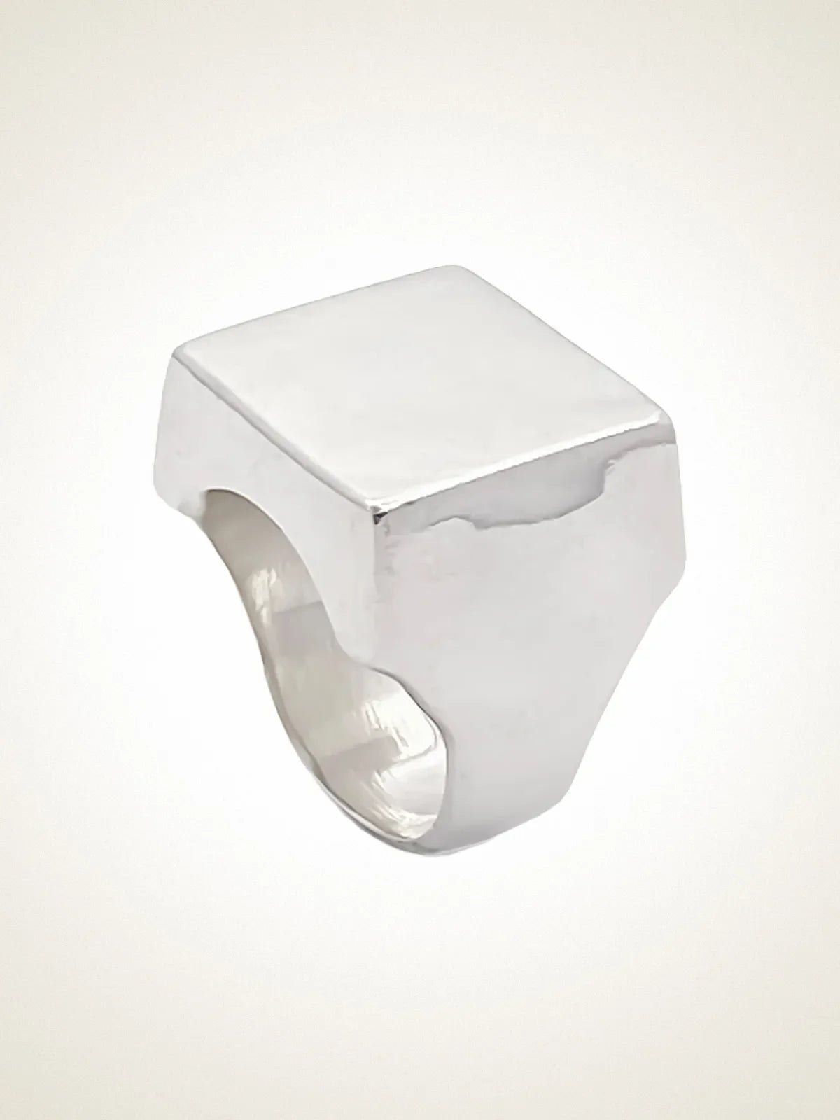 Square Signet Ring luxury artisan ring in premium metal, elegant finish, styled view