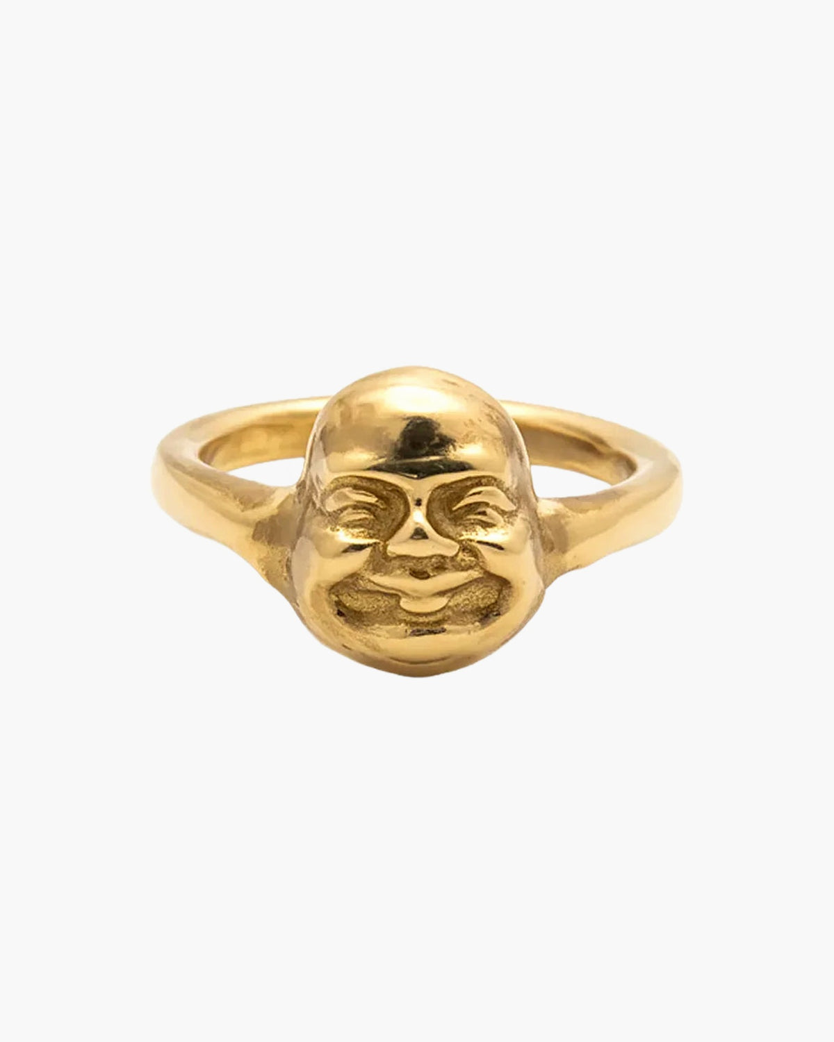 Handmade Buddha Finger Ring luxury jewelry, Patina, mindfulness jewelry, front view