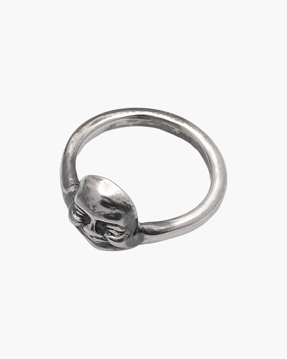 Buddha Finger Ring artisan designer ring in 18ct Gold Vermeil, sacred symbol, different perspective