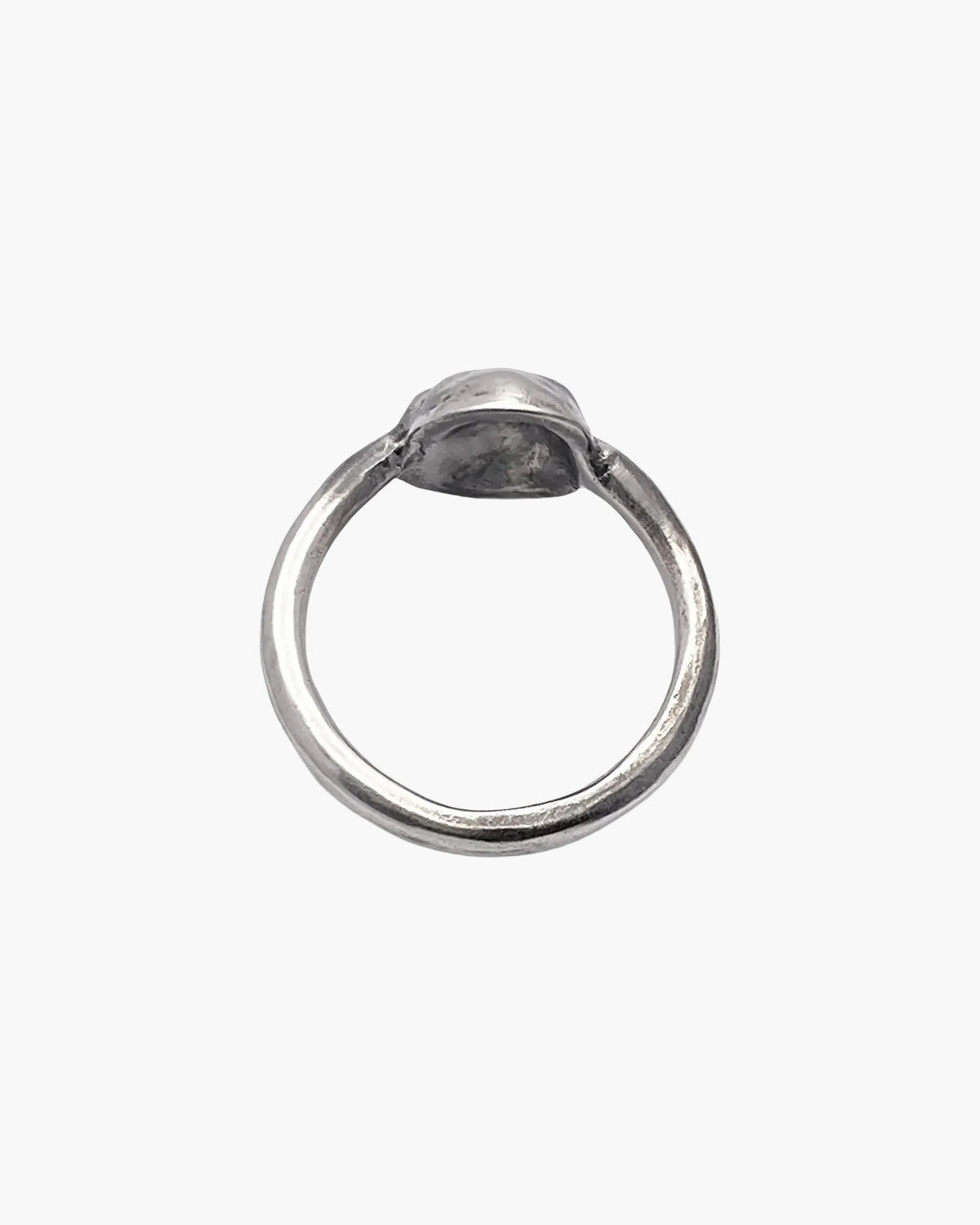 Handmade Buddha Finger Ring luxury Patina finish, contemplative jewelry, full view