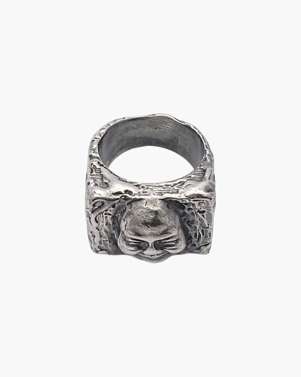 Buddha Signet Ring unique handcrafted ring, 18ct Gold Vermeil, statement piece, product detail