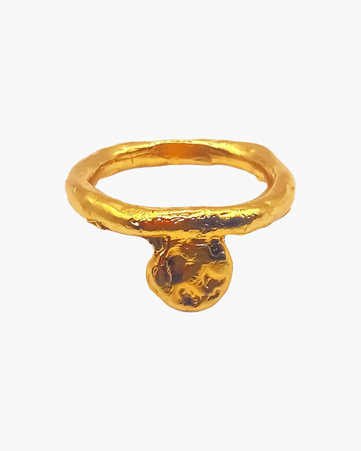 Handmade Circle Accent Ring luxury jewelry, Sterling silver, luxurious look, front view