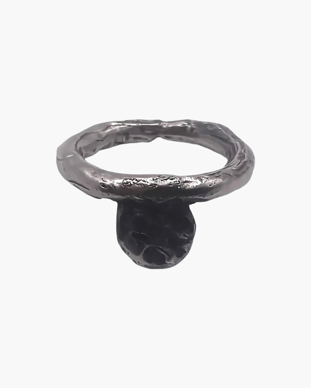 Premium Circle Accent Ring handmade in 18ct Gold Vermeil, classic design, worn view