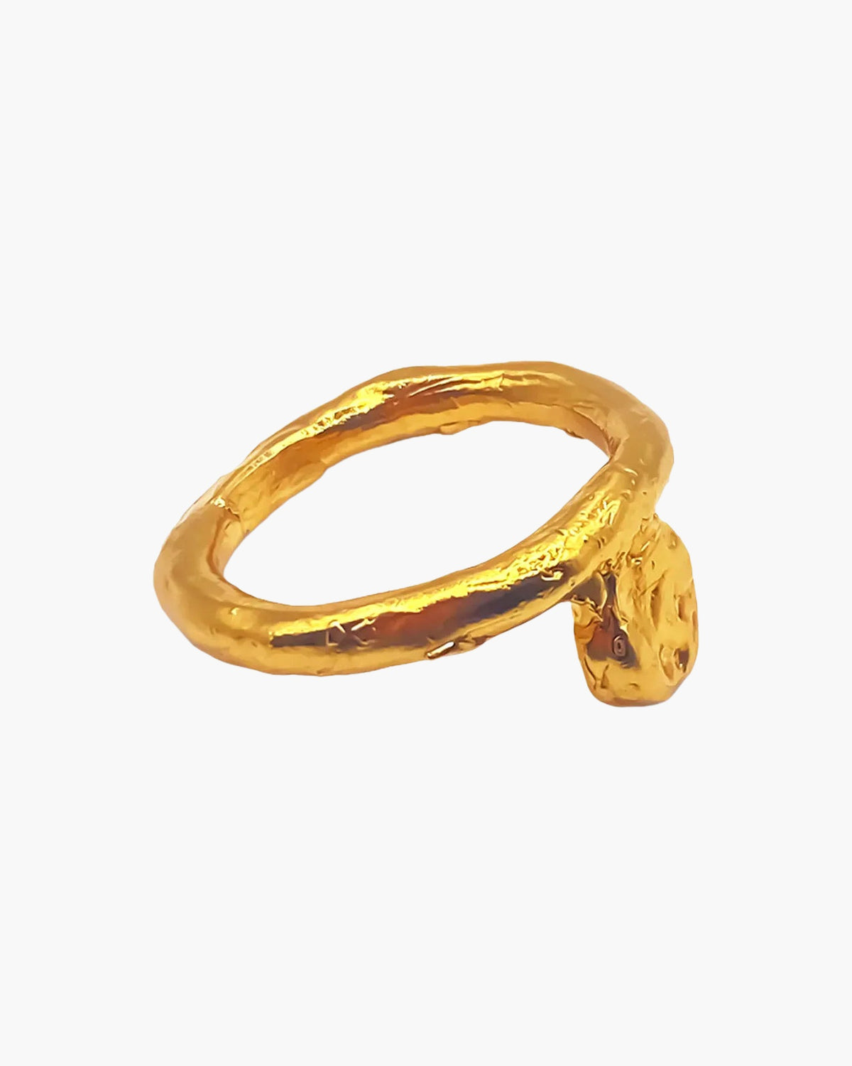 Circle Accent Ring luxury artisan ring in Patina, stunning finish, styled view