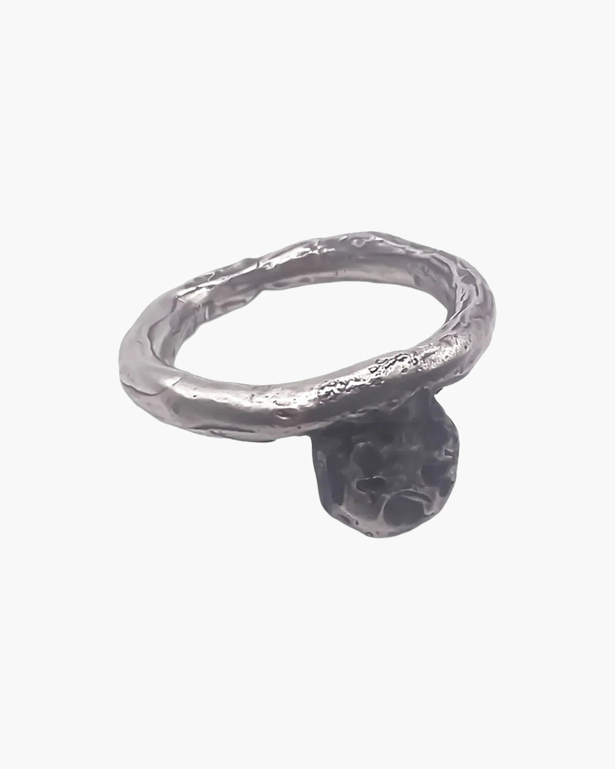 Circle Accent Ring artisan designer ring in All Gold, chic style, different perspective