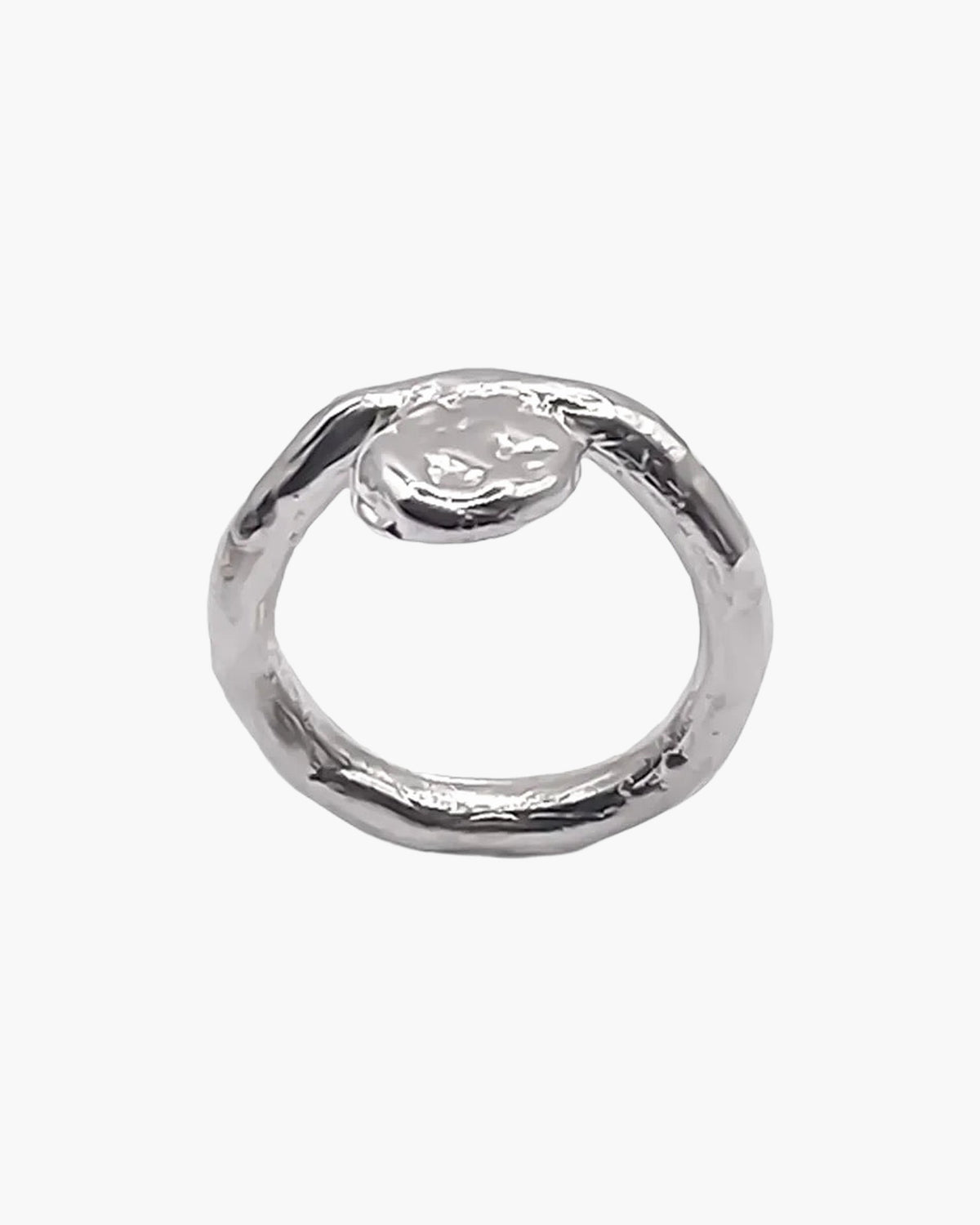 Handcrafted Circle Accent Ring in Patina, artisan jewelry, elegant design, detailed view