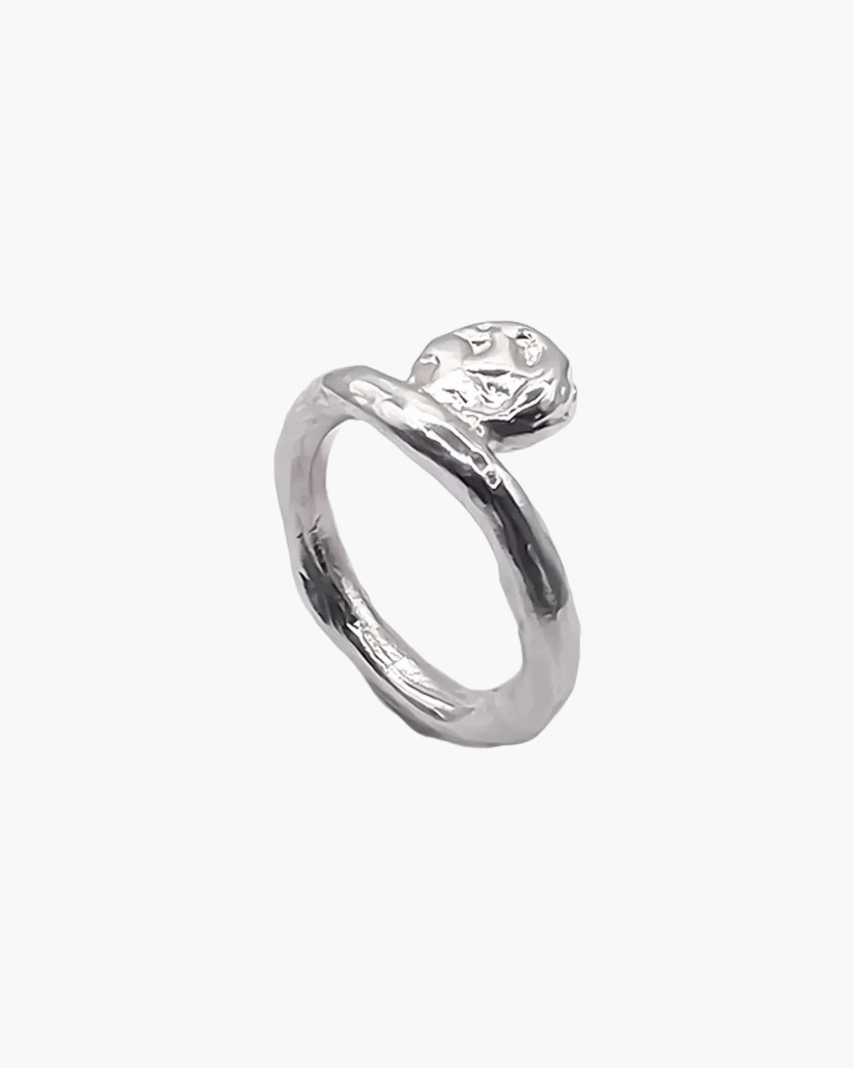 Artisan Circle Accent Ring in premium All Gold, refined finish, angle view
