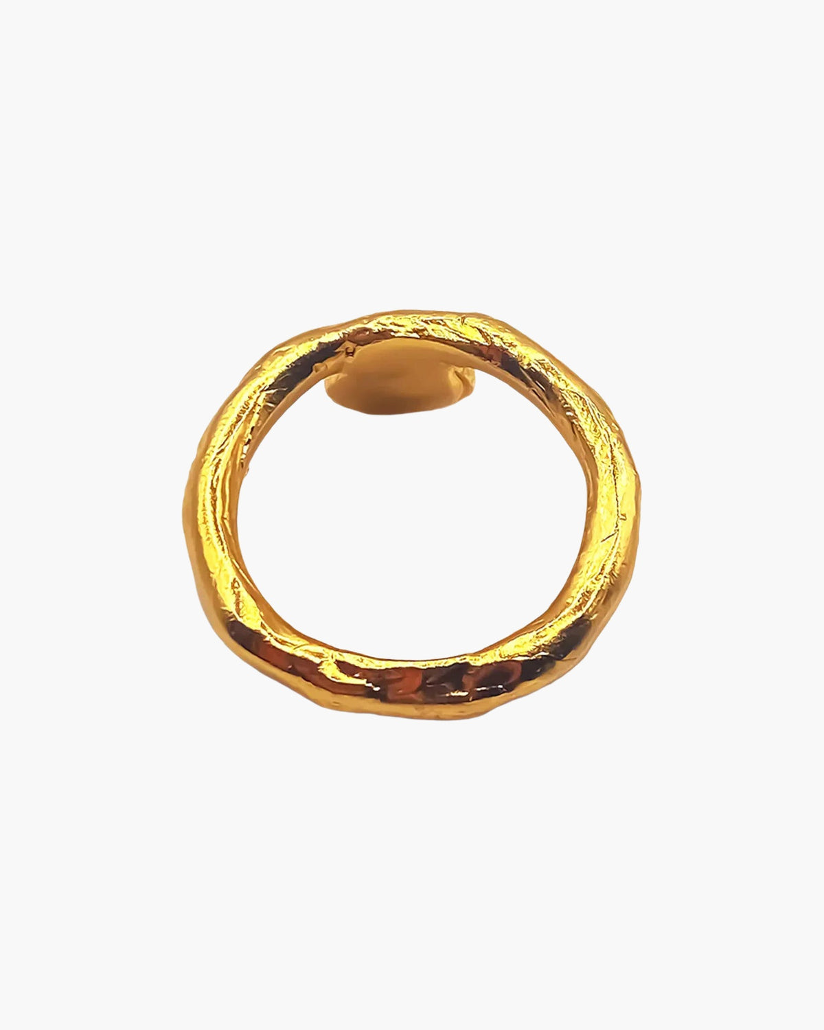 Circle Accent Ring designer ring in Sterling silver, premium quality, side view