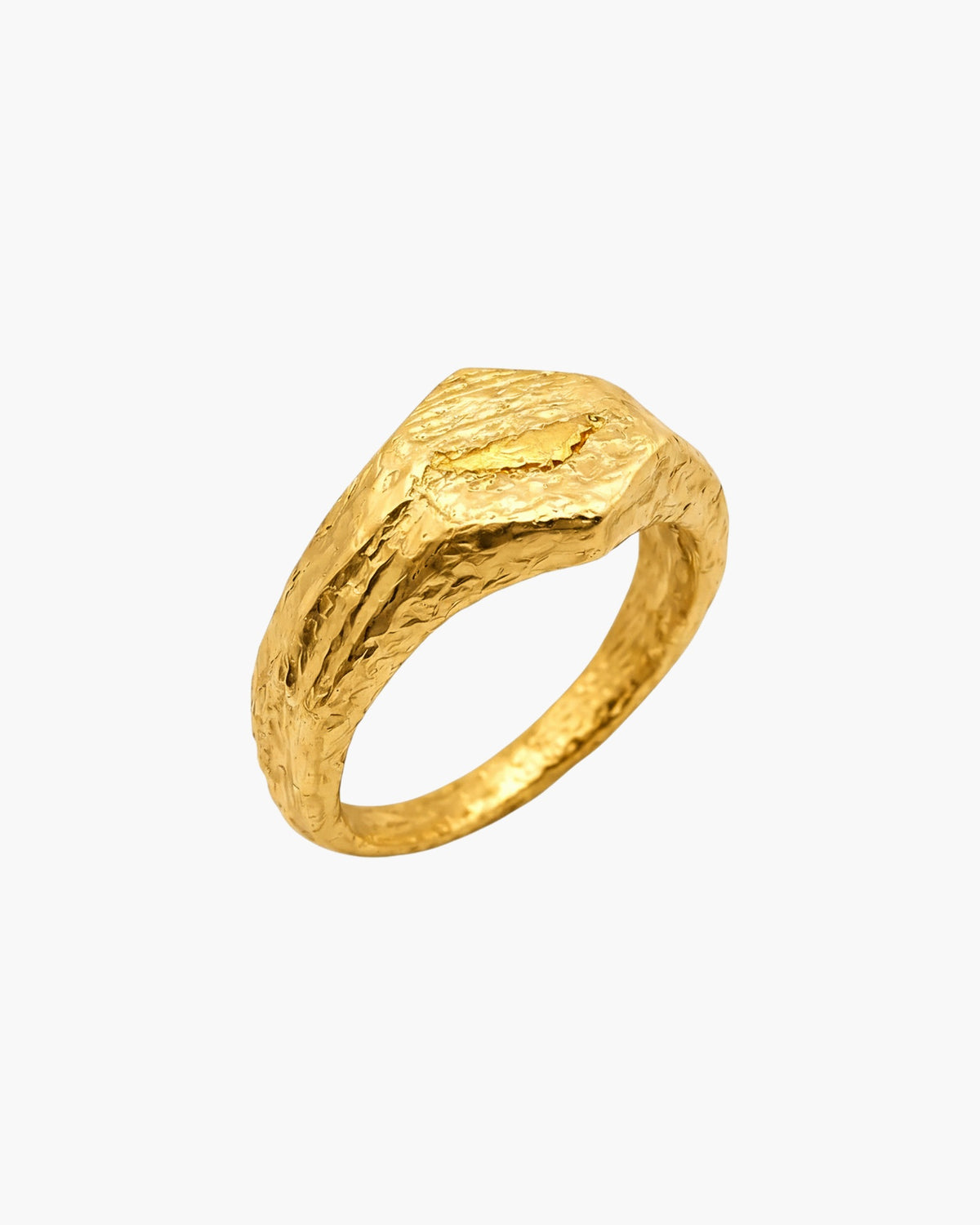 Cuttle Signature Ring in 22ct gold vermeil all over