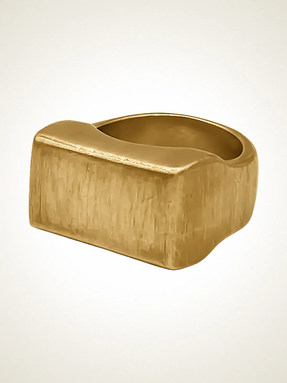 Handmade Endless Signet Ring luxury jewelry, Sterling silver, modern style, front view