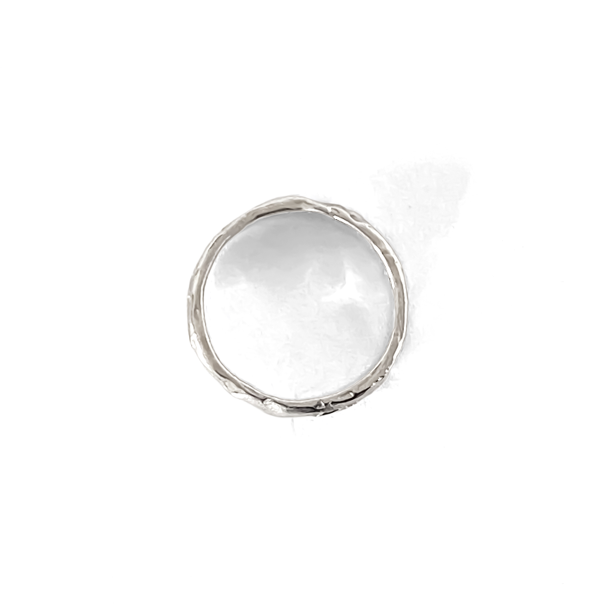 Moca Jewellery Darling textured band ring slim delicate minimal in gold or silver with free shipping